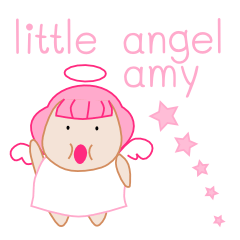 [LINEスタンプ] Little Angel Amy (Jumbo Size)