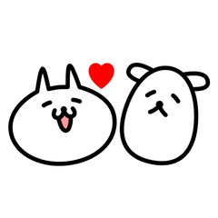 [LINEスタンプ] なんこ＆たんぬ