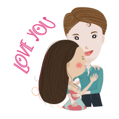 [LINEスタンプ] Love Dear Dtaa and Yaai ^_^