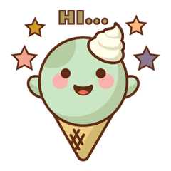 [LINEスタンプ] Chibi Ice Cream Friends