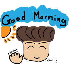 [LINEスタンプ] CurveHairBoy (Daily)