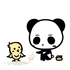 [LINEスタンプ] 後輩パンダくん