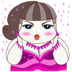[LINEスタンプ] Pretty Chubby girl : Susie 3 (Eng)の画像（メイン）