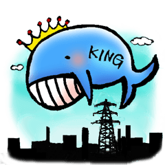 [LINEスタンプ] THE王様クジラ