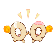 [LINEスタンプ] Donuts-Icing and Strawberryの画像（メイン）
