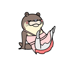 [LINEスタンプ] The moving small otter