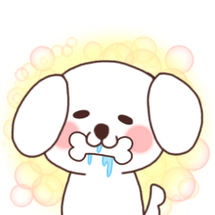 [LINEスタンプ] マシュマロわんちゃん