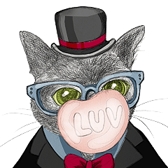 [LINEスタンプ] Black Addy Meow