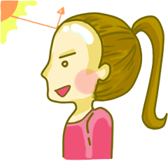 [LINEスタンプ] bald head girl