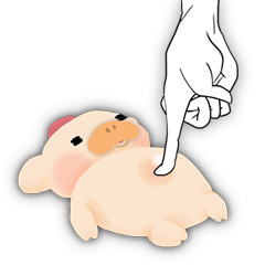 [LINEスタンプ] 手乗りぶた