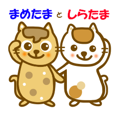 [LINEスタンプ] まめたまとしらたま