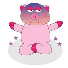 [LINEスタンプ] One of us: The Plump Pink, Love yoga！