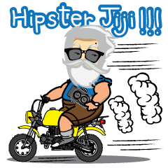 [LINEスタンプ] Hipster Jiji