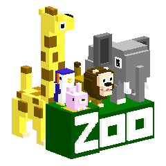 [LINEスタンプ] VOXEL ZOO 3Dの動物たちの画像（メイン）