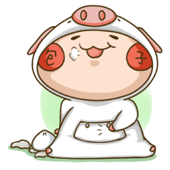 [LINEスタンプ] whisper pig buns