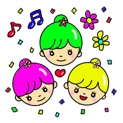 [LINEスタンプ] カラフルおだんごガールズ 第2弾