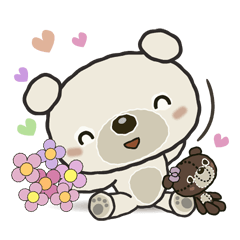 [LINEスタンプ] Q flower bear