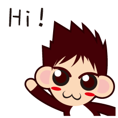 [LINEスタンプ] Monkey Male's tricks