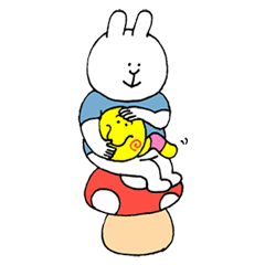 [LINEスタンプ] うさぎといもむし