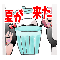 [LINEスタンプ] 面白ファミリーに夏が来た！