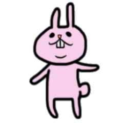 [LINEスタンプ] でっぱウサギ