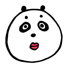 [LINEスタンプ] まろ眉毛のパンダさん