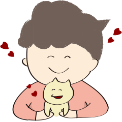 [LINEスタンプ] ヒトとネコ