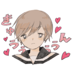 [LINEスタンプ] セーラー服中毒とカニさん