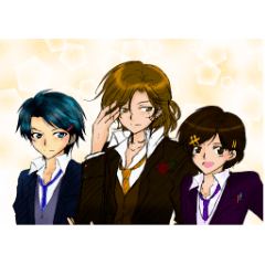 [LINEスタンプ] 男子高校生三人組