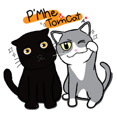 [LINEスタンプ] P'Mhe ＆ TomCat