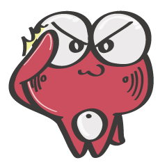 [LINEスタンプ] Red Frog-GELA