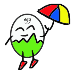 [LINEスタンプ] EGG BRO DISAPPEAR(transparent)