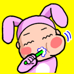 [LINEスタンプ] 着ぐるみバニ子（ジェスチャー）3