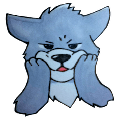 [LINEスタンプ] けだるいオオカミ