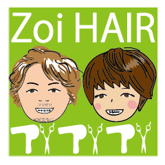 [LINEスタンプ] Zoi HAIR（ゾイ ヘアー）