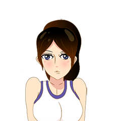 [LINEスタンプ] Cartoon lady (anime)の画像（メイン）