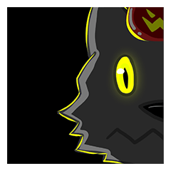 [LINEスタンプ] black Wolf and Blue Lion