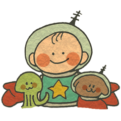 [LINEスタンプ] 宇宙服くんと犬