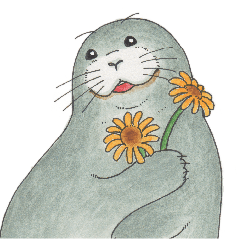[LINEスタンプ] のんびりアザラシさん。