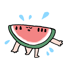 [LINEスタンプ] 夏バテ気味のすいか