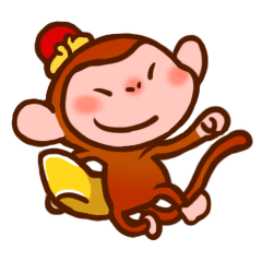 [LINEスタンプ] Golden Monkey "Good Luck", Gold Monky