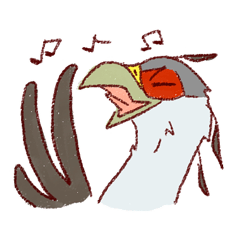 [LINEスタンプ] GALA the Secretary bird