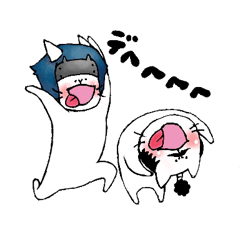 [LINEスタンプ] 忍にゃんと殿にゃん
