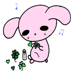 [LINEスタンプ] ちょい病みうさぎクロリ