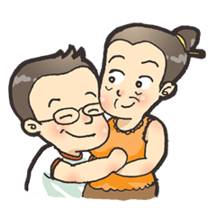 [LINEスタンプ] Nerdy Boy Vs Grandma