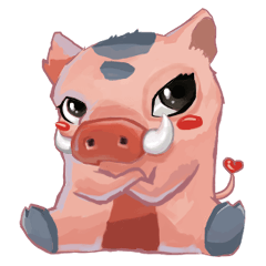 [LINEスタンプ] Little Piggie Moodi (Eng)