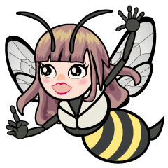 [LINEスタンプ] 蜜蜂 みっちの画像（メイン）