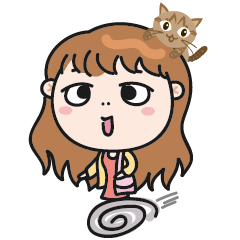 [LINEスタンプ] ミスABジャオ＆3匹の猫。Part 2