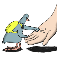 [LINEスタンプ] traveling pigeon