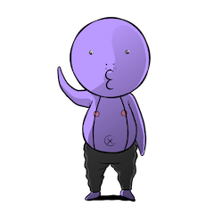 [LINEスタンプ] 紫まつげ
